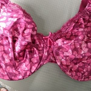 Women's pink floral bra 42F